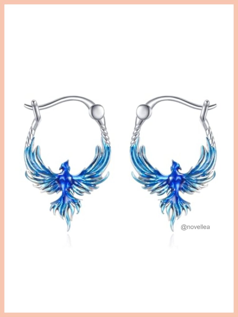 Sterling Silver Phoenix Dangle Earrings with Zircon, Lever Back, Gift for Women